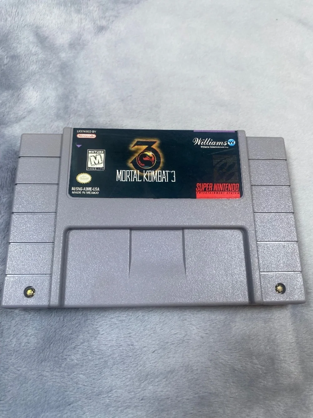 Mortal Kombat 3 - Super Nintendo Game Cartridge